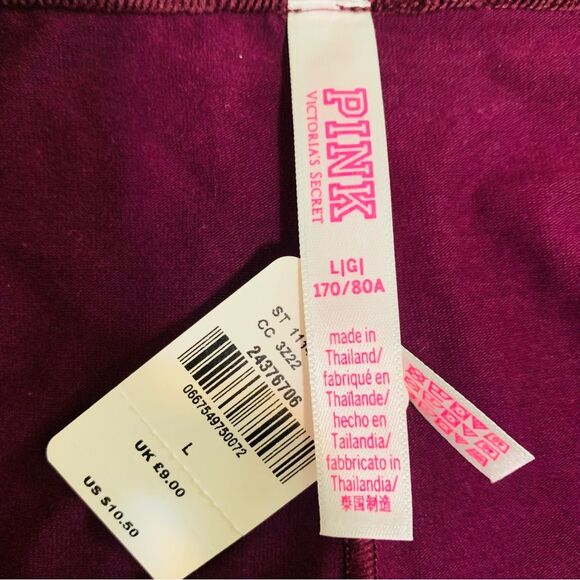 Victoria's Secret Pink Burgundy Lingerie Underwear Panties Lot NWT size large - Picture 5 of 7